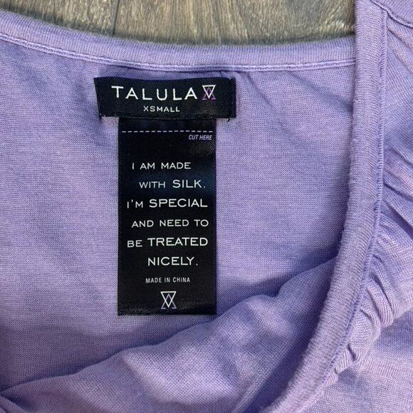 Aritzia Talula Women's Tank Top Cami Blouse Tiered front Sleeveless purple XS - Picture 9 of 10